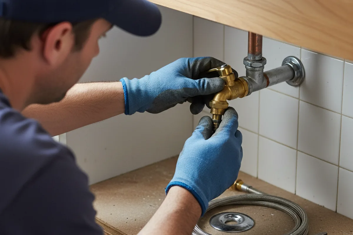Shutoff valve and fitting work during Emergency Plumbing in Framingham